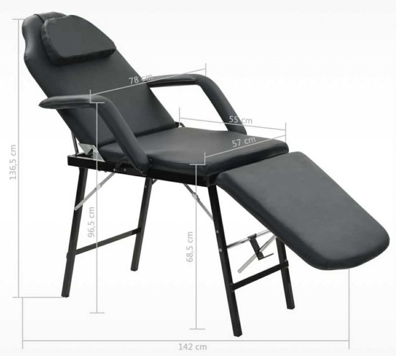 Fotel kosmetyczny składany