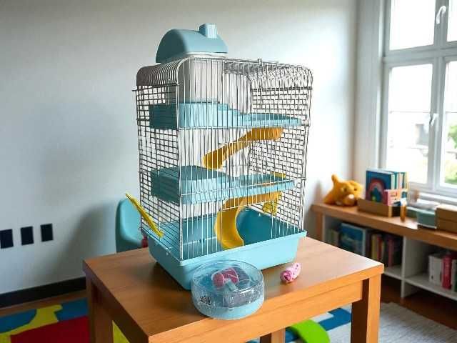 Klatka dla chomika myszy gryzoni NOWA 3 piętrowa Zestaw