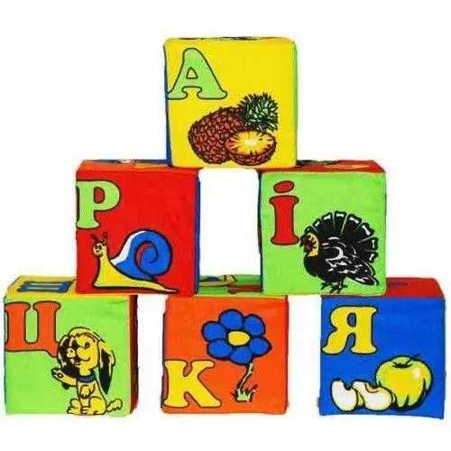 Дитячі м'які кубики Літери та Цифри, 12 штук