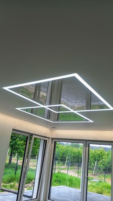 Wykończenie wnętrz sufit napinany oświetlenie LED