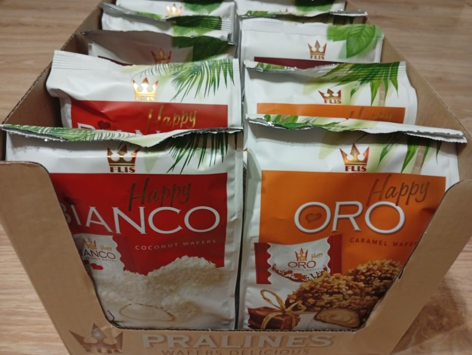 Pyszne pralinki waflowe Flis.4 smaki.10 sztuk.