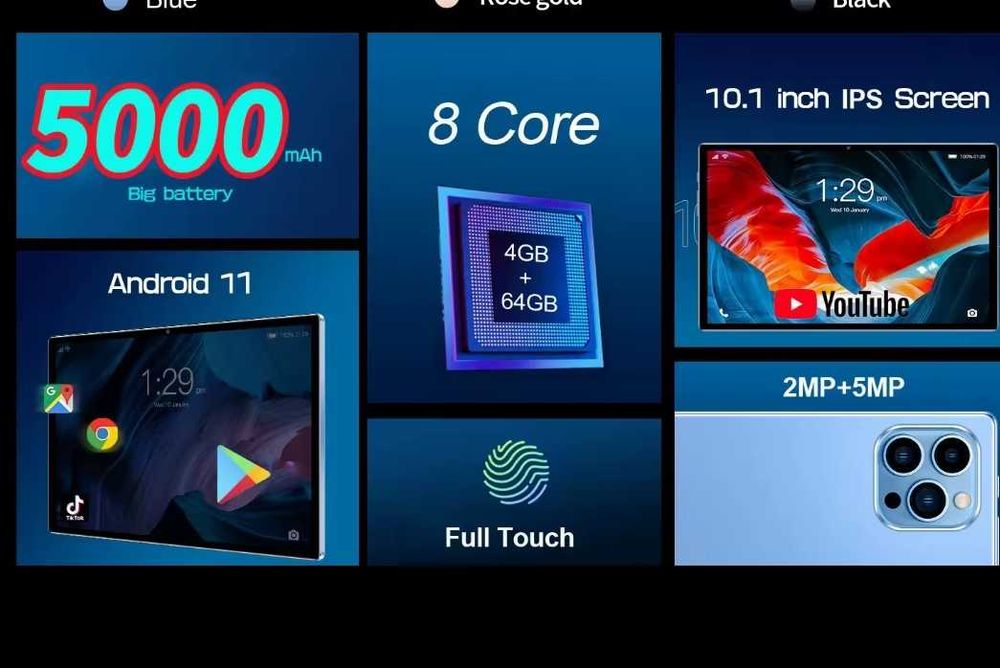 Планшет з SIM карта. Новий. BDF 10.1" 4/64.