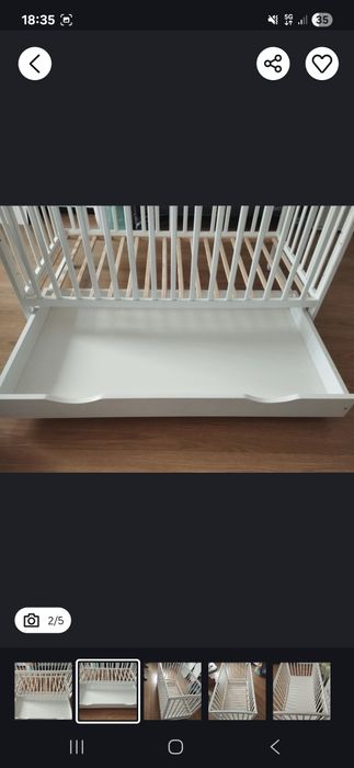 Łóżeczko drewniane