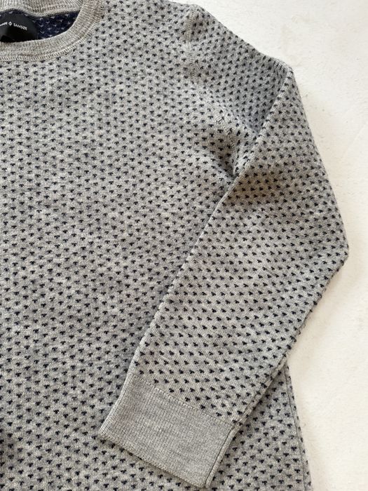 Sweter Samsoe Samsoe szary wełniany elegancki skandynawski