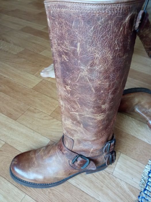 Frye стильные кожаные сапоги.