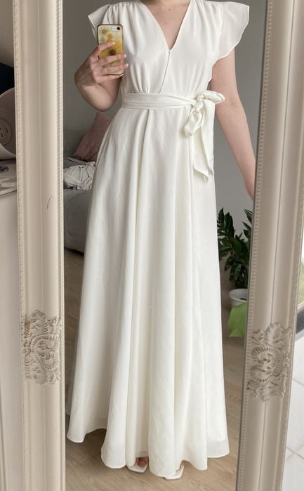 biała maxi sukienka ślubna mint&berry 34