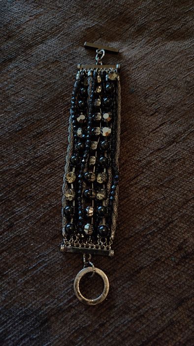 Conjunto colar e pulseira pretos - Casa Batalha