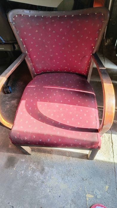 Fotel PRL zabytkowy styl art deco