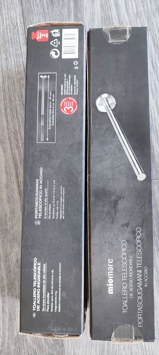 Toalheiros telescópicos novos caixa nunca aberta