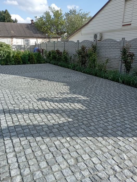Укладка брусчатки.
