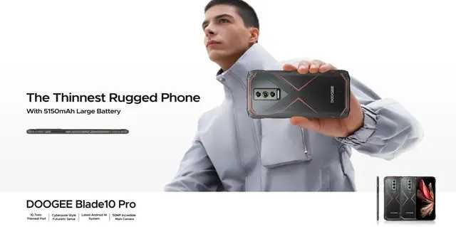 Смартфон Doogee Blade 10 Pro Silver Black 6/256Gb Android 14 Octa Core