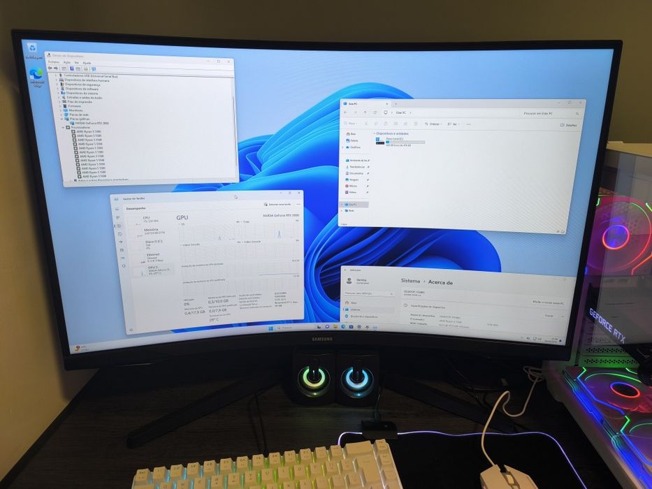PC R5 3080RTX + Ecrã + Periféricos 3x Sem Juros