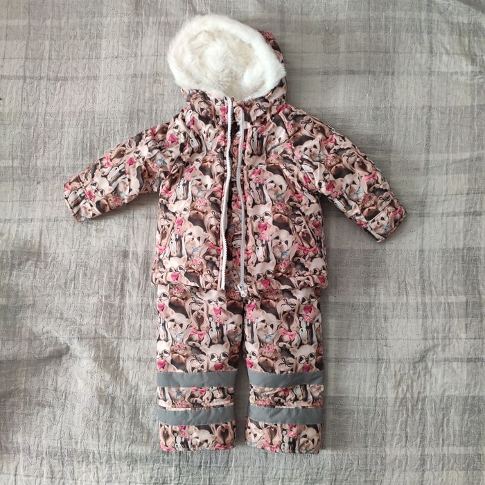Зимовий комбінезон, куртка штани на дівчинку 2-3 роки ріст 86