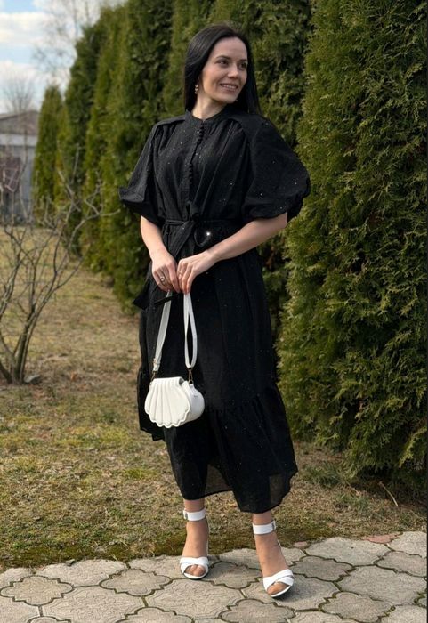 Сукня міді з блискітками