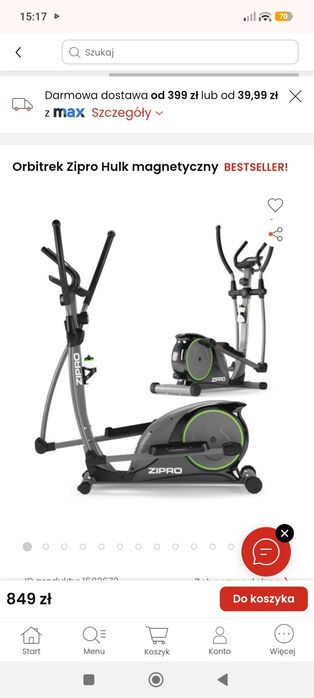 Orbitrek magnetyczny Zipro Hulk