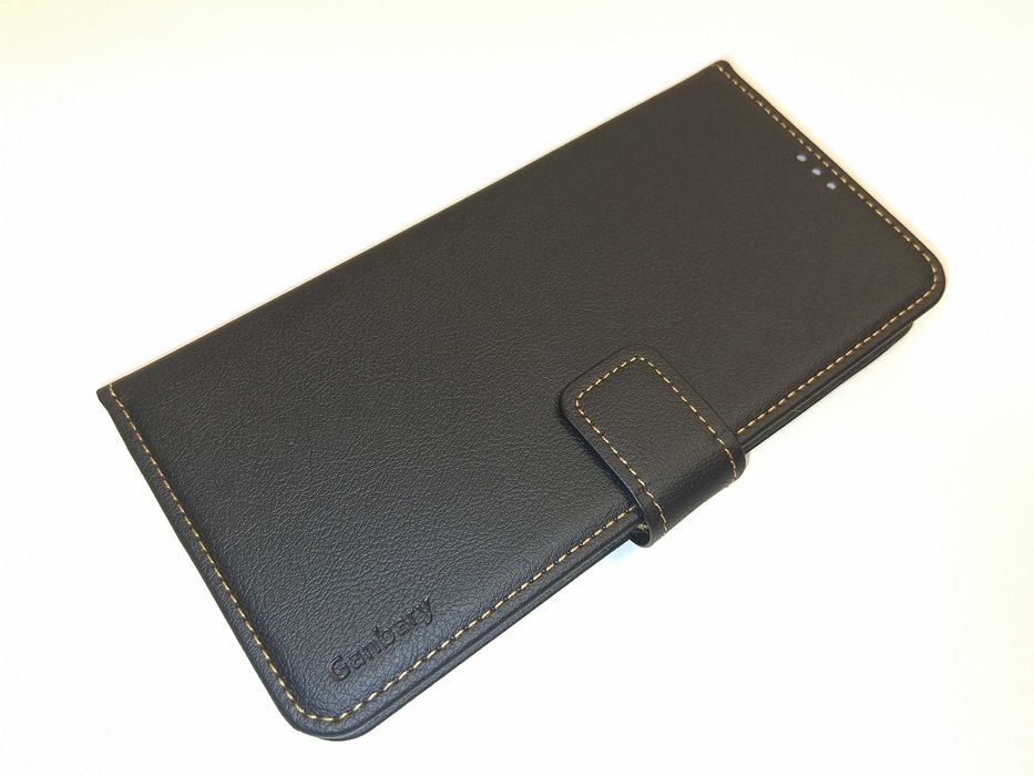 Z262 Etui Ganbary Xiaomi Redmi Note 13 5G Czarne Skórzane Portfelowe