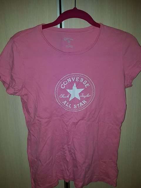Converse koszulka t-shirt S M All star różowa koszulka