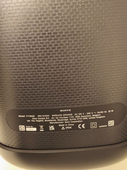Колонка Sony SRS-XV500 Портативна блютуз колонка Sony SRS-XV500 / Бездротова акустика