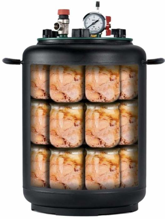 Фланцевий газовий автоклав фірми УТЕХО на 24 баночки з гарантією!