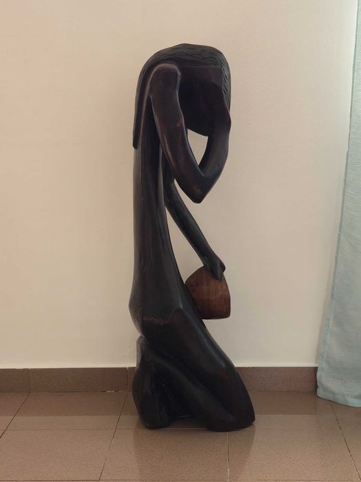 Escultura Africana madeira preta