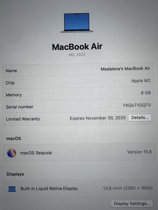 MacBook Air M2 256GB