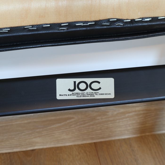 Szwedzkie krzesło fotel J. O. Carlsson skóra naturalna vintage retro