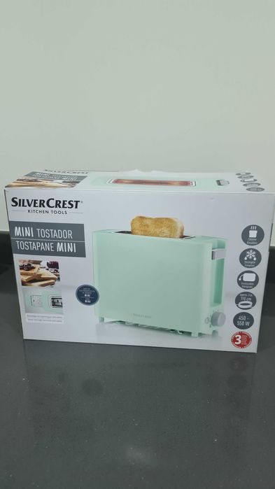 Mini Tostadeira Verde SiverCrest (nova, sem uso)