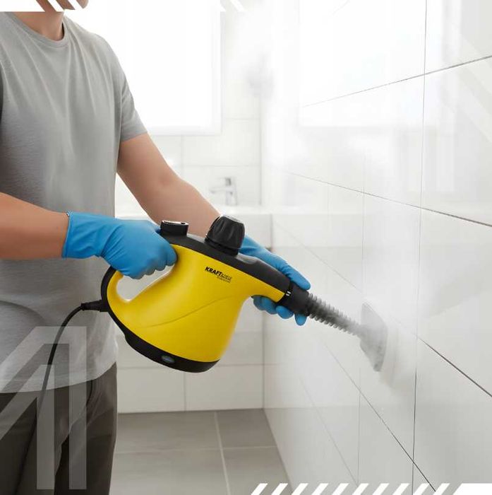 Parownica Ręczna Myjka Parowa 1200W Do Fug Gresu Okien Glazury OKAZJA