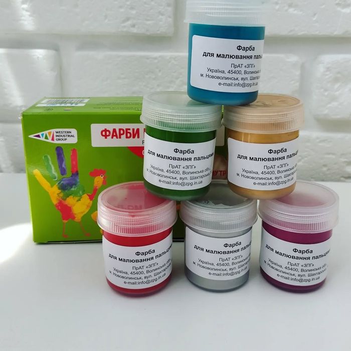 Крапкові маркери 2 види, Фарби, Розмальовки, Пальчикові фарби