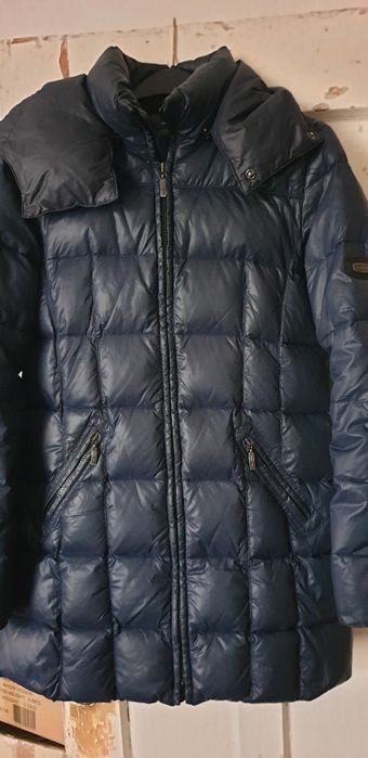 Пуховик Eddie Pen, розмір 42, довж 77; Зимова куртка/плащ Zara, L, 80