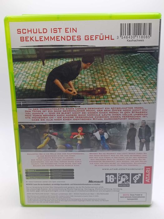 GRA Fahrenheit Na MICROSOFT XBOX 3341/08