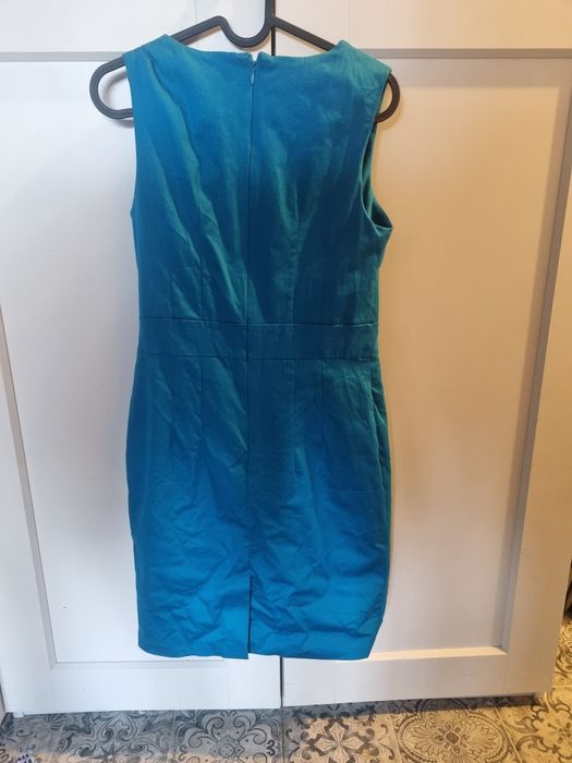 Sukienka Et vous turkusowa przed kolano pasuje na S