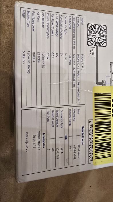 Nowy zestaw wentylatorów komputerowych Eclipse 12Pro Areocol RGB Adves