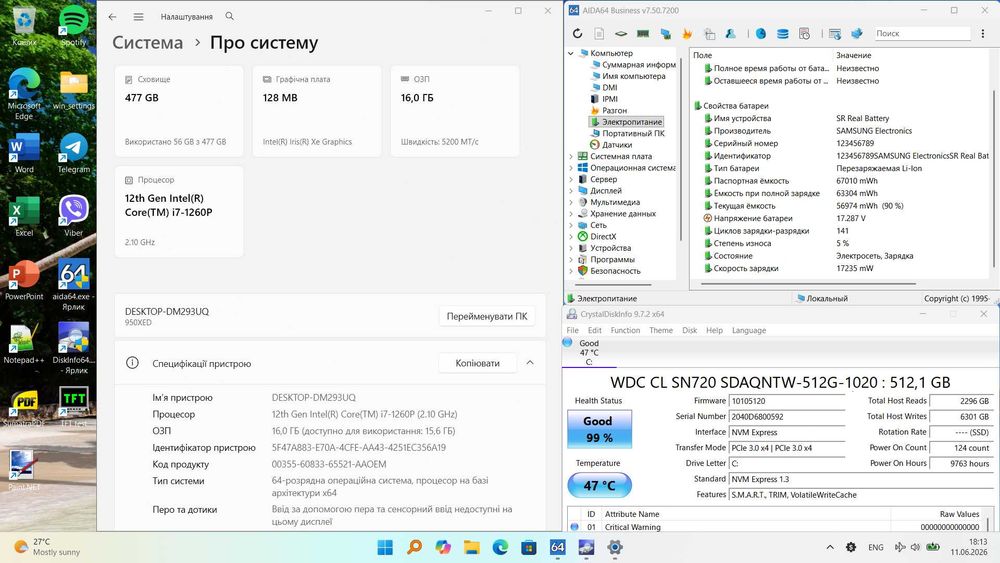 Samsung 15 Pro OLED i7-1260p 12ядер 16 ddr5 512 bat 14ч TypеC 1.1кг метал Гарантия Расрочка