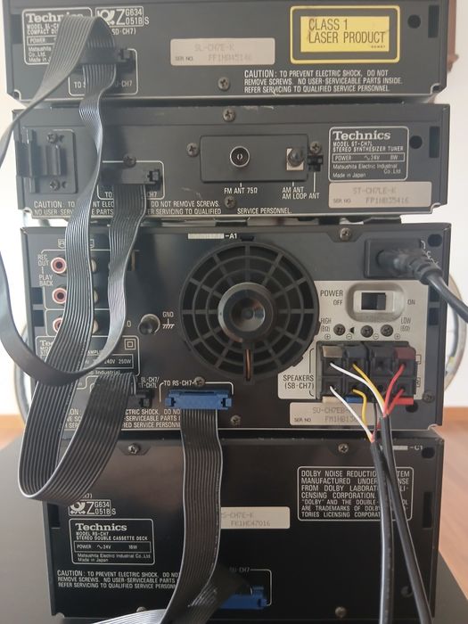 Aparelhagem Vintage Technics SC-CH7 com Colunas (Módulos Individuais ou Conjunto)