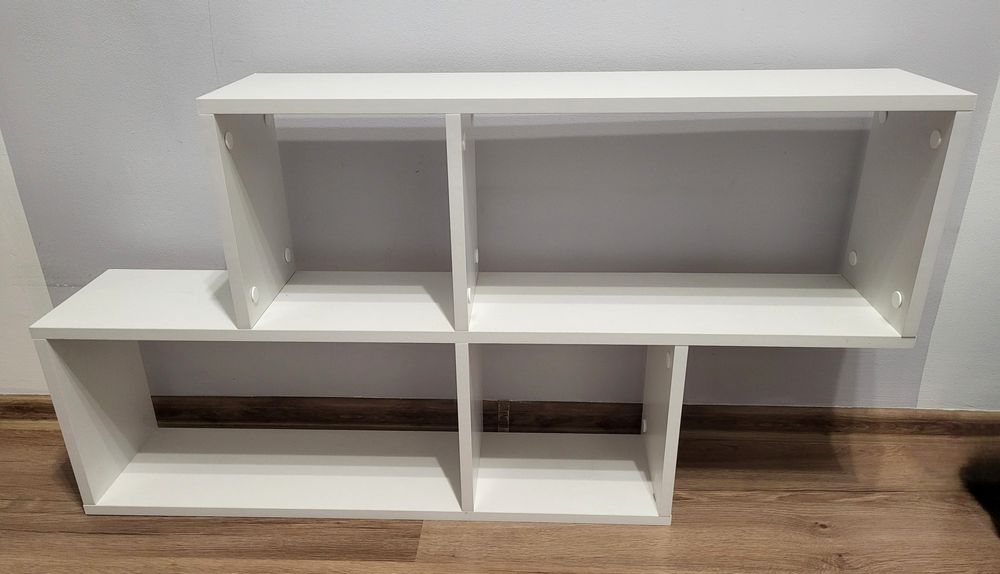 Półka ścienna Vida XL kwadrat biała 100x18x53