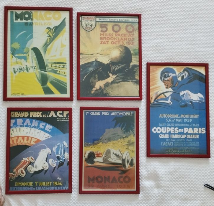 Posters de provas automobilísticas dos anos 30