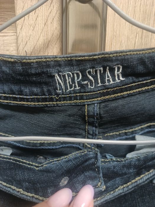 Dżinsowe spodenki capri rybaczki damskie ciemny dżins