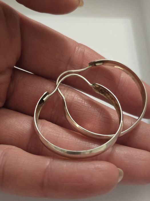 Srebrne kolczyki koła, srebro 925