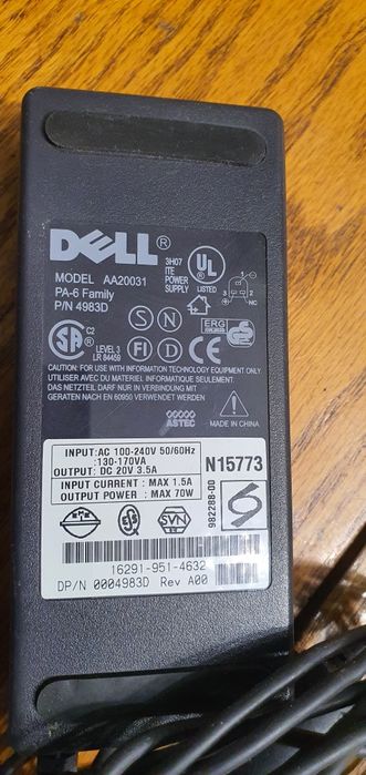 Zasilacz A20031 dell do laptopa