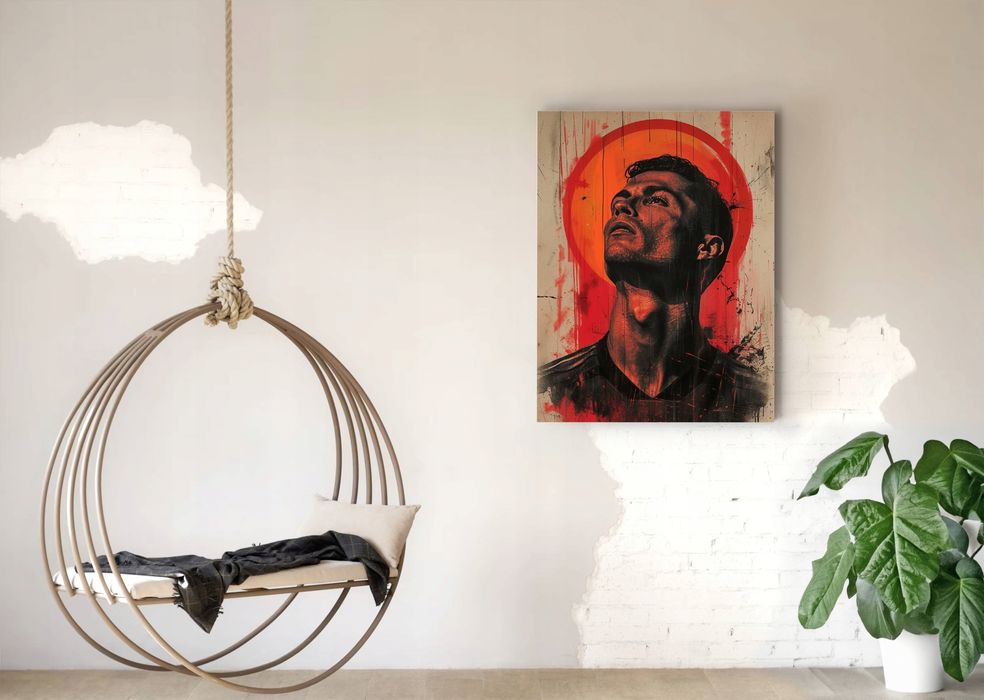 Obraz na płótnie Cristiano Ronaldo CR7 75x100 cm - nowoczesny styl