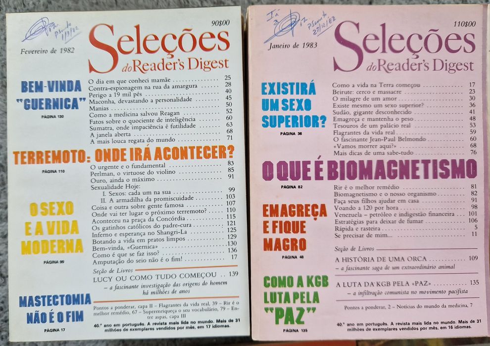 Coleção Revistas Reader's Digest