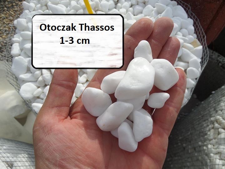 Otoczak Biały Kamień Thasos Grecki Śnieżnobiały 1 TONA KURIER GRATIS