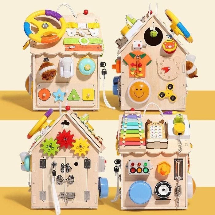 БІзікуб/бізіборд іграшка монтесорі БІЗІ ХАУС/бизиборд/бизикуб