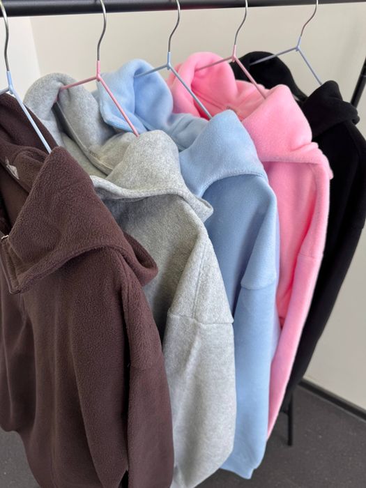 Женский зимний костюм ФЛИСОВЫЙ 42-46 коричневый свободный прямые штаны