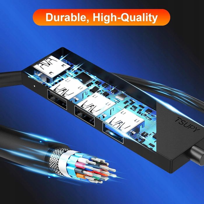 HUB USB 4w1 3x USB 2.0 USB 3.0 5Gbps Rozdzielacz USB