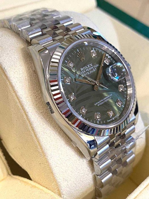 Rolex Datejust Green Palm Motif 36 mm Cal.3235 Clean в наявності