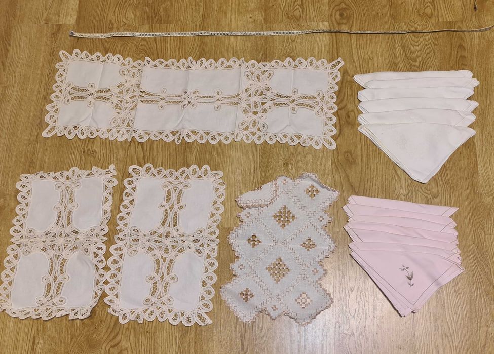 Toalhas, Naprons e Guardanapos antigos bordados