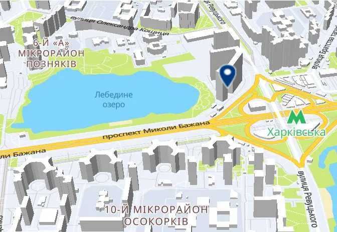 3 кімнатна квартира в ЖК "Лебединий" 1 хв від метро