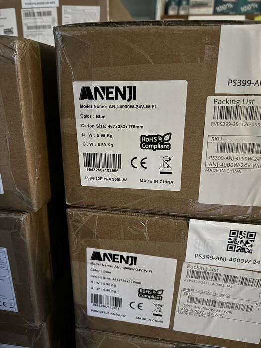 Гібридний інвертор ANENJI ANJ-4000W-24V-WIFI 4,2 кВт